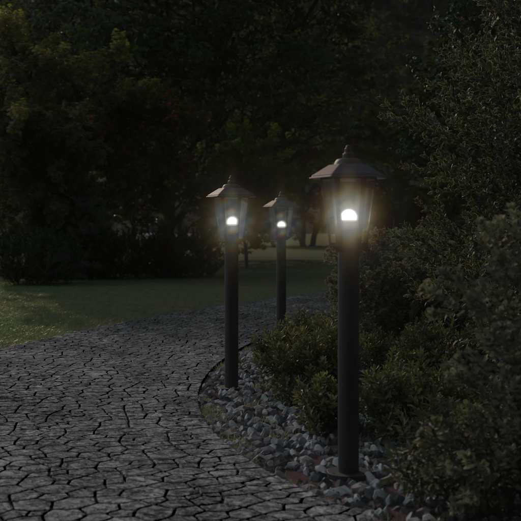 Vidaxl -Stehlampe für Außenlampe 80 cm Edelstahl schwarz