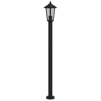 Vidaxl -Stehlampe für außerhalb von 120 cm Edelstahl schwarz