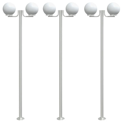 Vidaxl Außenböden 3 ST 215 cm Edelstahl Silberfarbe