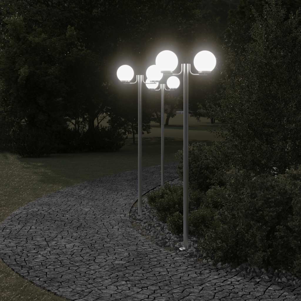 Vidaxl Außenböden 3 ST 215 cm Edelstahl Silberfarbe