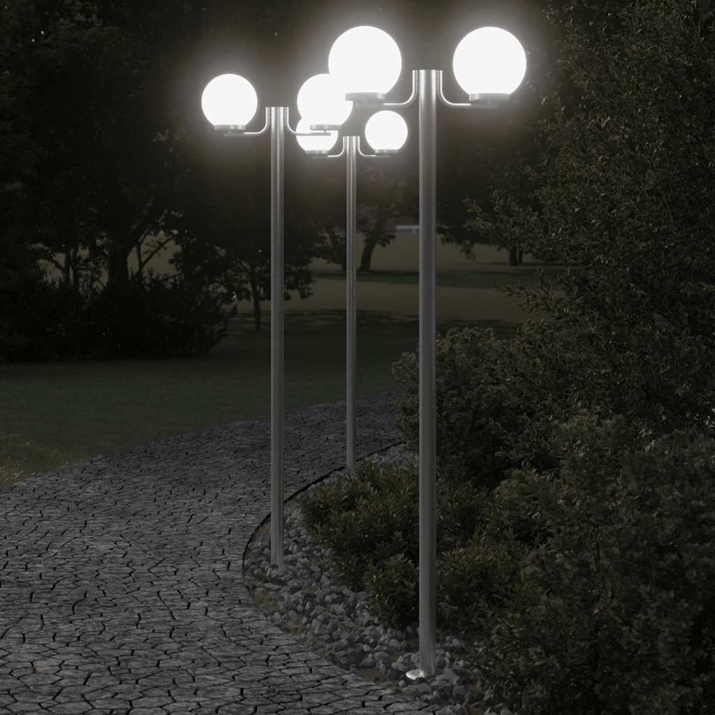 Vidaxl Außenböden 3 ST 215 cm Edelstahl Silberfarbe