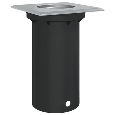 VIDAXL Outside -Bodenbeleuchtung Quadrat 10,5 x 10,5 cm Aluminium Schwarz