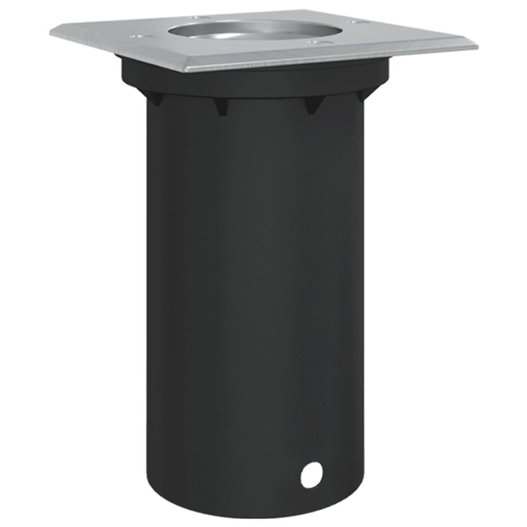 VIDAXL Outside -Bodenbeleuchtung Quadrat 10,5 x 10,5 cm Aluminium Schwarz