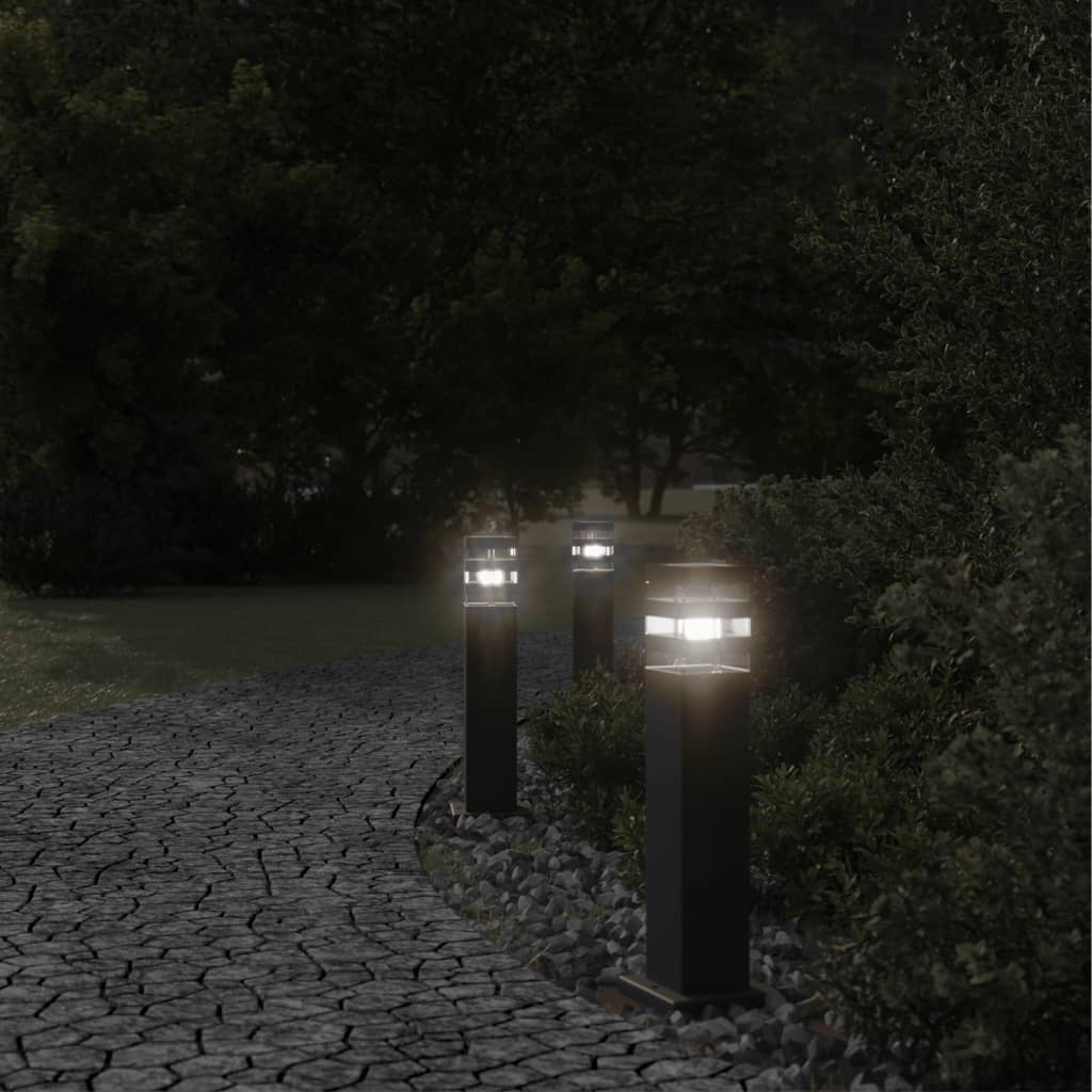 VIDAXL -Stehlampen für Außen 50 cm Aluminium Schwarz