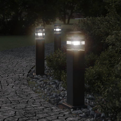 VIDAXL -Stehlampen für Außen 50 cm Aluminium Schwarz