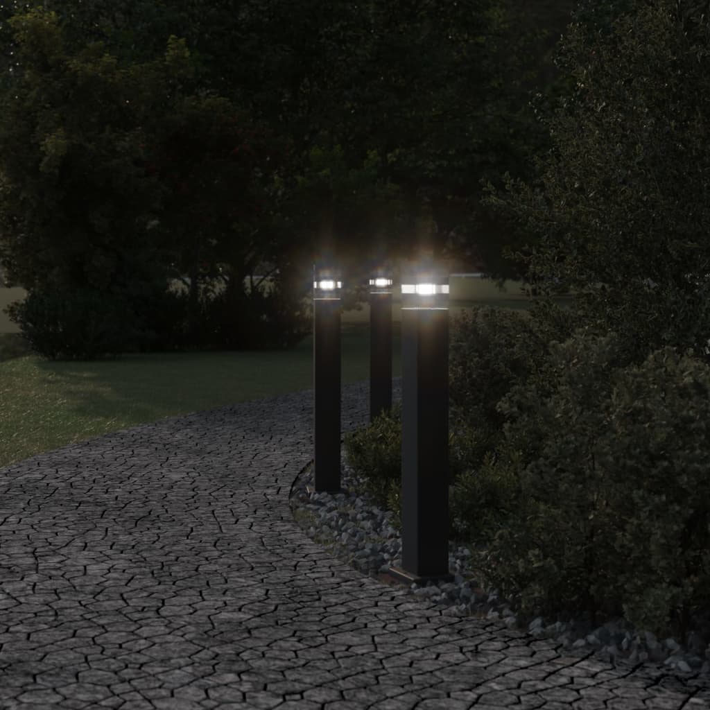 VIDAXL -Stehlampen für Außen 80 cm Aluminium Schwarz