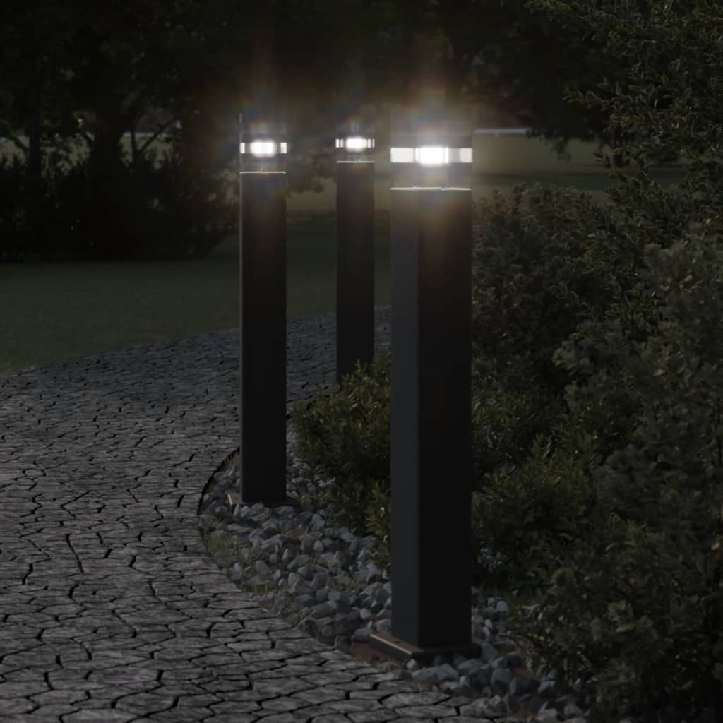 VIDAXL -Stehlampen für Außen 80 cm Aluminium Schwarz