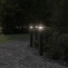 Vidaxl -Stehlampen für außen 3 ST 80 cm Aluminium Schwarz