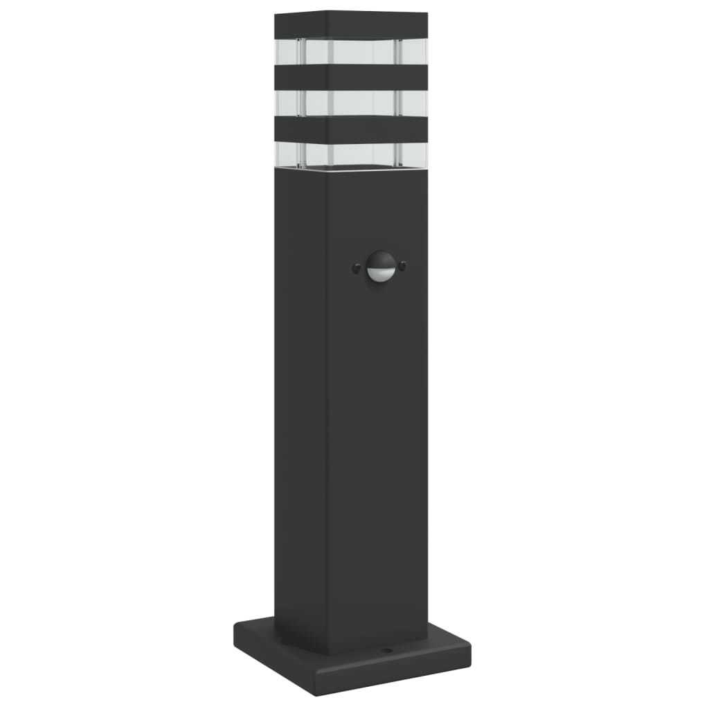 VIDAXL -Stehlampen für außen mit Sensor 50 cm Aluminium Schwarz