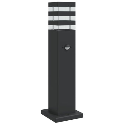 VIDAXL -Stehlampen für außen mit Sensor 50 cm Aluminium Schwarz