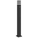 VIDAXL -Stehlampe für außen mit Sensor 110 cm Aluminium Schwarz - afbeelding 2