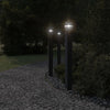 VIDAXL -Stehlampe für außen mit Sensor 110 cm Aluminium Schwarz