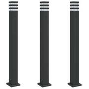 Vidaxl Außenböden 3 STs mit Sockel 110 cm Aluminiumschwarz - afbeelding 2
