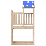Vidaxl -Spielturm mit Kletterwand 110,5 x 52,5 x 215 cm Festkiefer - afbeelding 3
