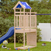 Vidaxl -Spielturm mit Kletterwand 110,5 x 52,5 x 215 cm Festkiefer - afbeelding 1