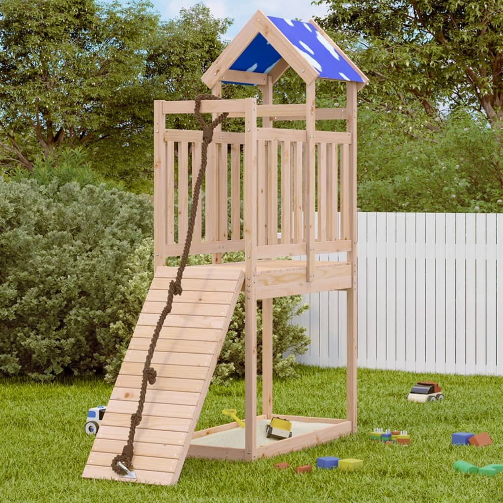 VIDAXL -Spielturm 110.5x52.5x215 cm Festkiefer