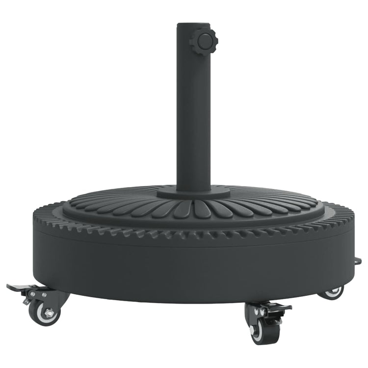 Vidaxx Sonnenschirmständer mit Rädern für Stange von ø38 48 mm 27 kg rund