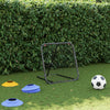 Vidaxl Football Rebounder einstellbar 84x73x60-80 cm Stahlschwarz