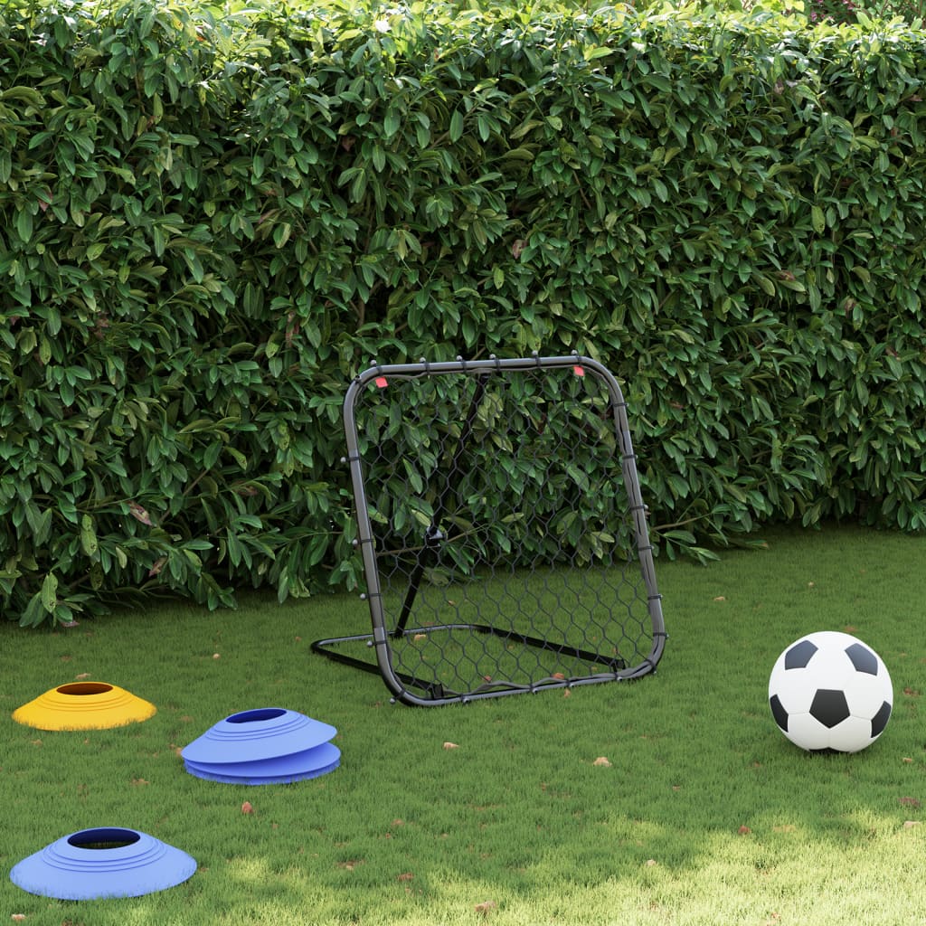 Vidaxl Football Rebounder einstellbar 84x73x60-80 cm Stahlschwarz