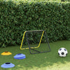 Vidaxl Football Rebounder doppelt verstellbarer Stahlgelb und Schwarz