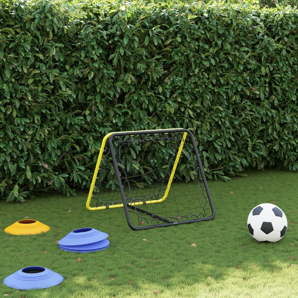 Vidaxl Football Rebounder doppelt verstellbarer Stahlgelb und Schwarz