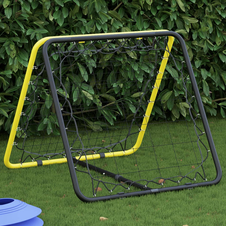 Vidaxl Football Rebounder doppelt verstellbarer Stahlgelb und Schwarz