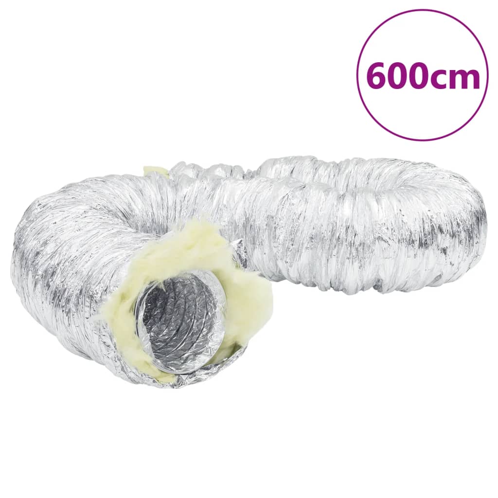 VIDAXL -Beatmungsschlauch isoliert Ø15 6 m cm Aluminium