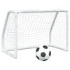 Vidaxl Kinderfußballziele 2 ST mit Ball 64x35x48 cm Metall Weiß