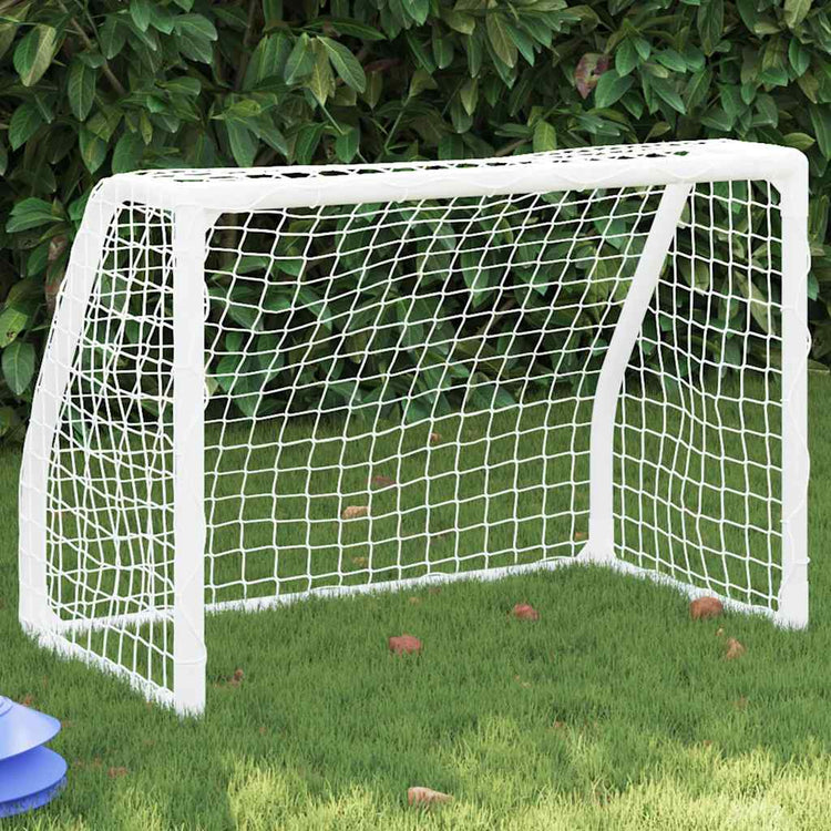 Vidaxl Kinderfußballziele 2 ST mit Ball 64x35x48 cm Metall Weiß