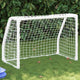 Vidaxl Kinderfußballziele 2 ST mit Ball 64x35x48 cm Metall Weiß