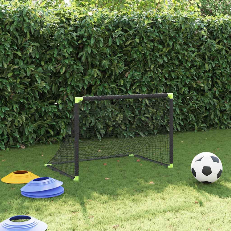 Vidaxl Kinderfußball -Tor faltbar 90x64x64 cm Schwarz