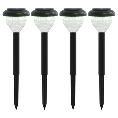 Vidaxl Gartenpfadbeleuchtung 4 St. Solar mit gemahlenen Stiften RGB und Warmwit