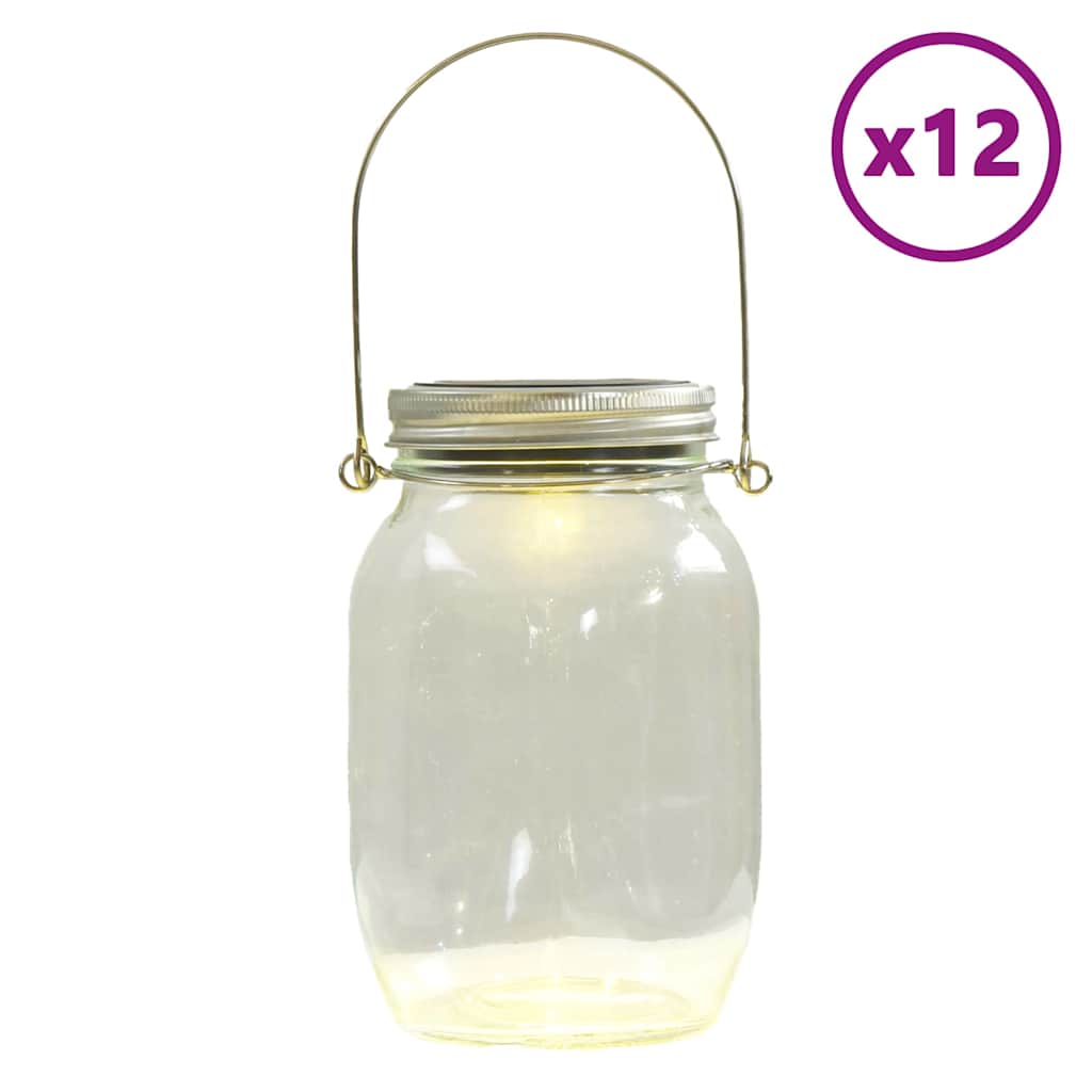 Vidaxl Garden Laternen 12 St. Glas warmes Weiß