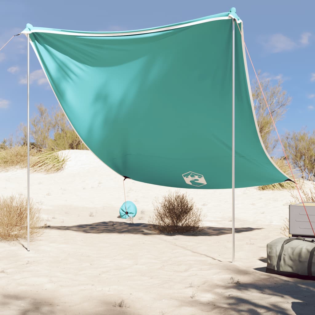 Vidaxl Beach Baldachin mit Sandanker 214x236 cm Grün
