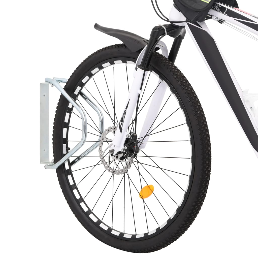 Vidaxl Fahrradständer 2 Stück Wandmontage aus verzinktem Stahl