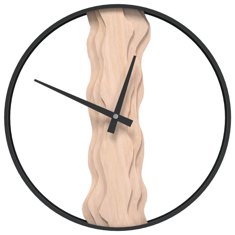 Vidaxl -Wanduhr Ø35 cm Eisen und Eichenbraun