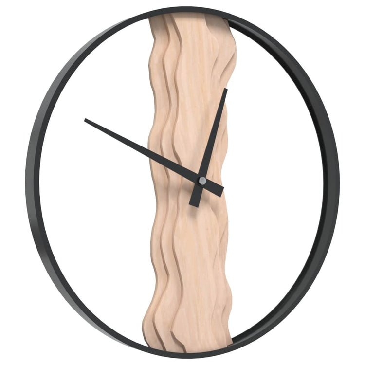 Vidaxl -Wanduhr Ø35 cm Eisen und Eichenbraun