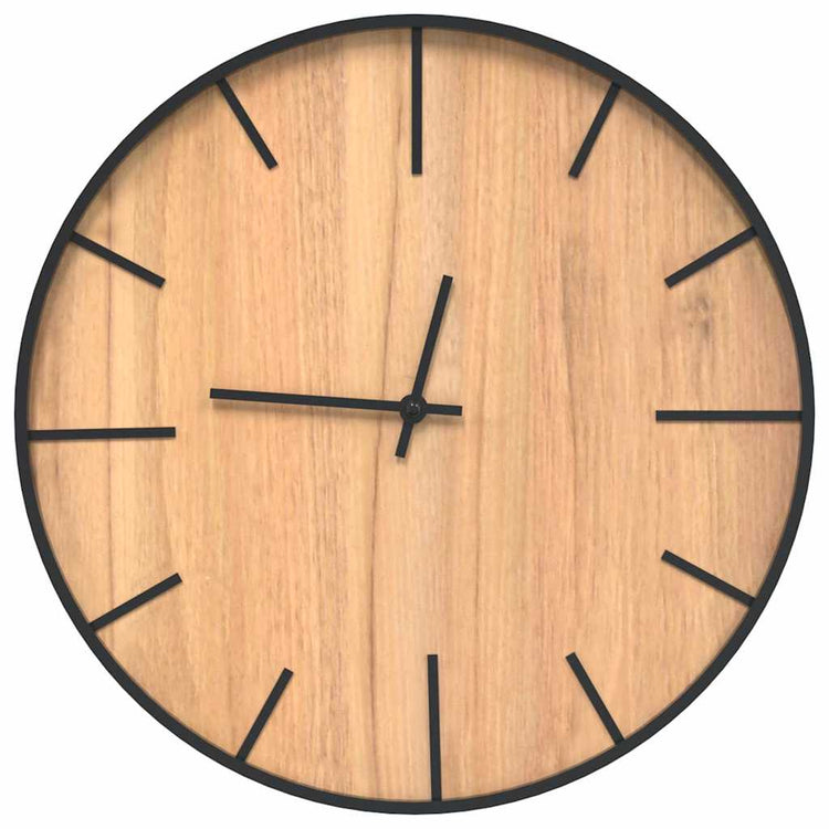 Vidaxl Wanduhr Ø39 cm Eisen und verarbeitetes Holzbraun