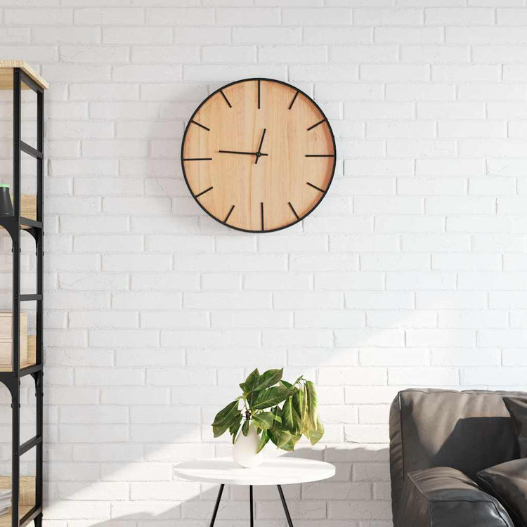 Vidaxl Wanduhr Ø39 cm Eisen und verarbeitetes Holzbraun