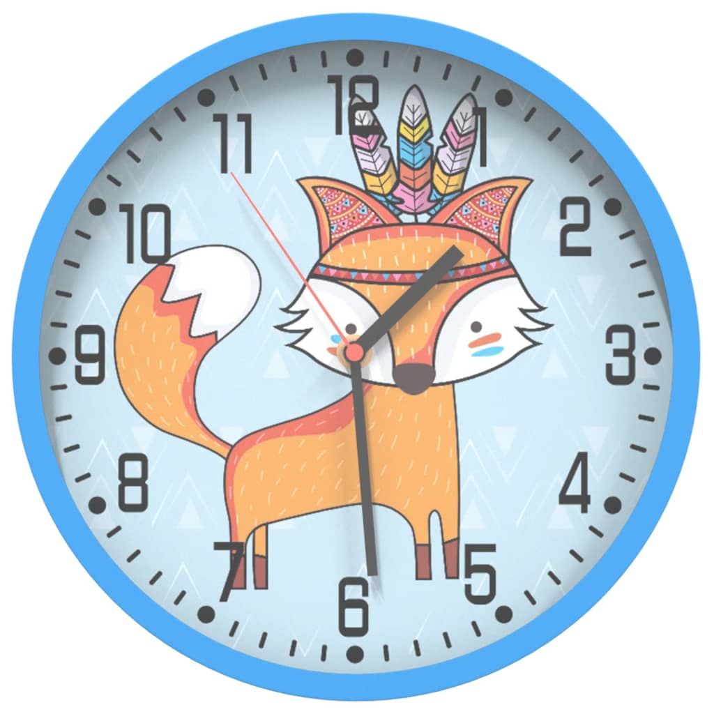 Vidaxl Wanduhr Ø25.5 cm Polystyrol und Glasblau