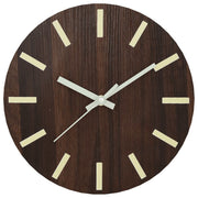 Vidaxl Wanduhr mit leuchtendem Zifferblatt und Händen Ø30 cm braun - afbeelding 2