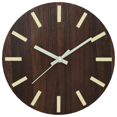 Vidaxl Wanduhr mit leuchtendem Zifferblatt und Händen Ø30 cm braun