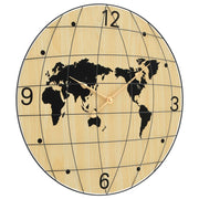 Vidaxl Wanduhr Ø50 cm verarbeitetes Holzgelb und Schwarz - afbeelding 3