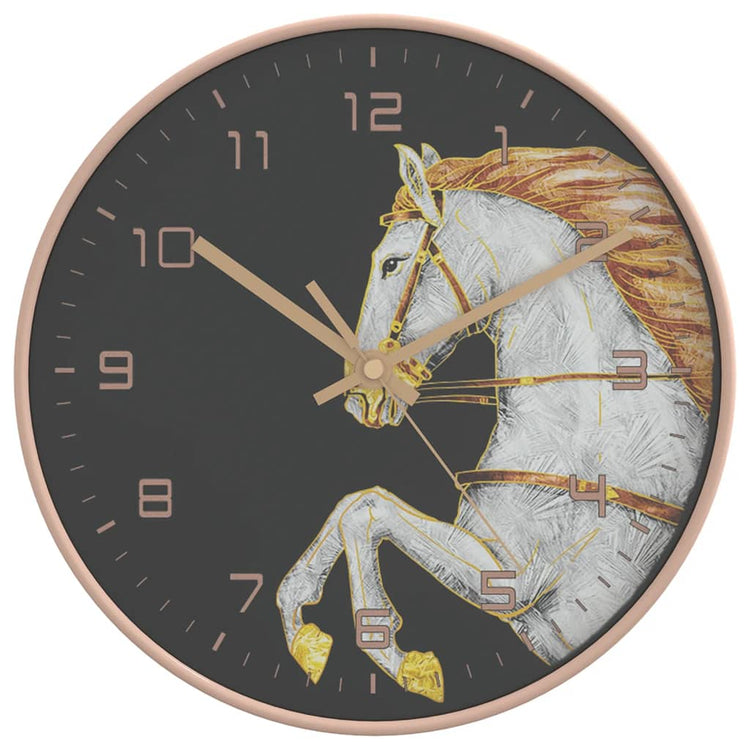 Vidaxl Wanduhr Ø29.5 cm Polystyrol und Glas Gold und Weiß
