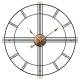 Vidaxl Wanduhr Ø60 cm Eisenschwarz - afbeelding 2