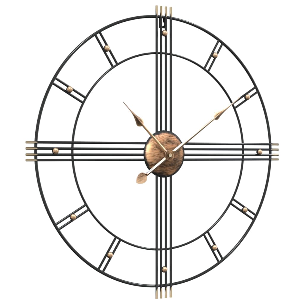 Vidaxl Wanduhr Ø60 cm Eisenschwarz