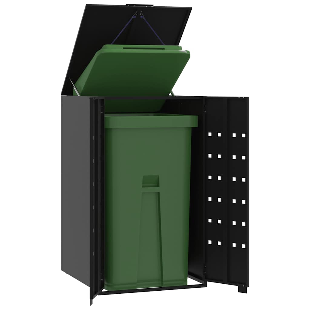 VIDAXL -Behälterspeicher für 1 Behälter 69x79x117 cm Stahl schwarz