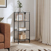 VIDAXL -LAGE RAKE mit schwarzem Glas Top 40x30x95 cm Stahl