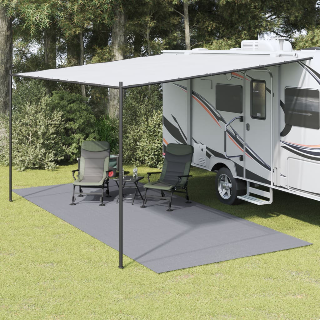 Vidaxl Zelt Teppich 5,5x2,5 m hellgrau