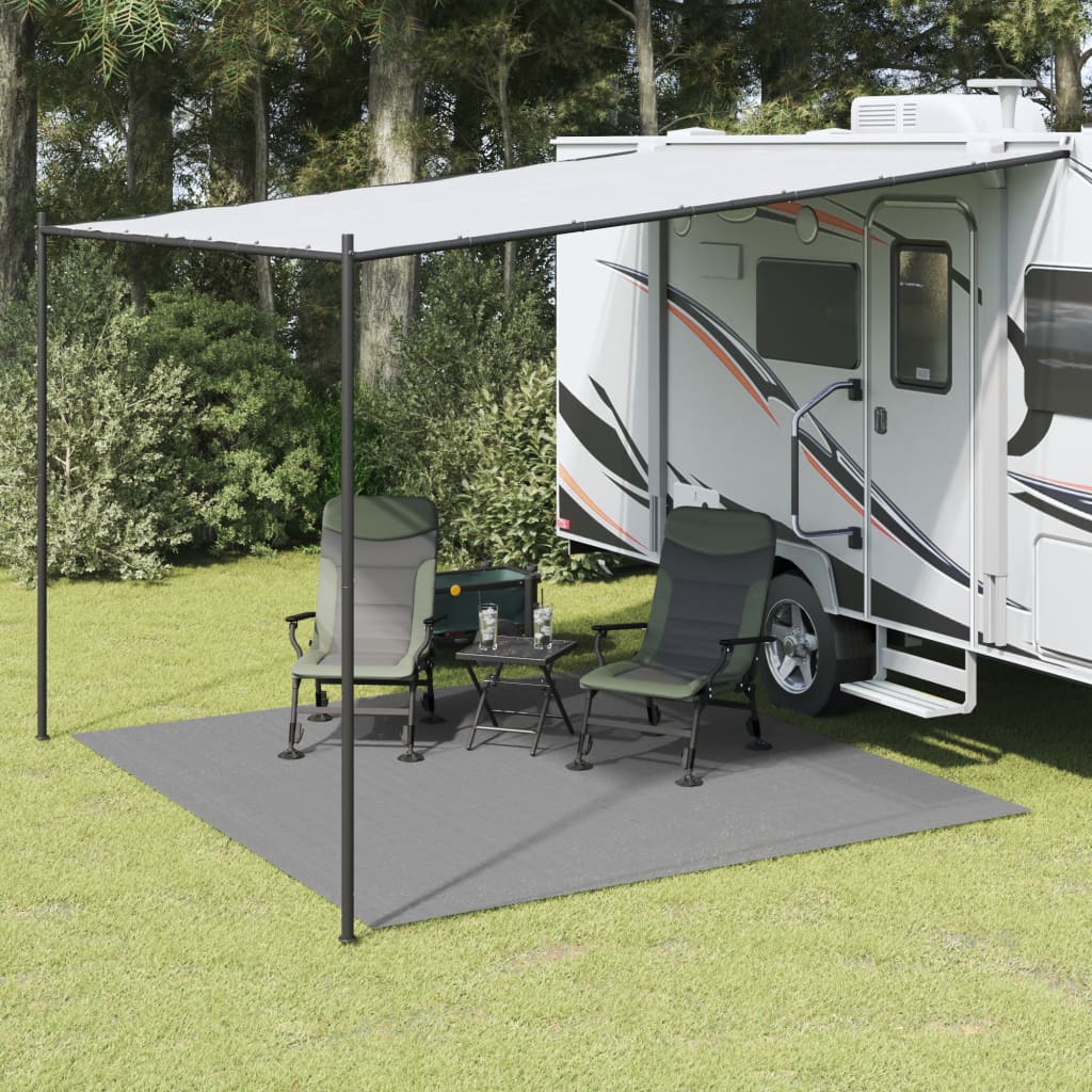Vidaxl Zelt Teppich 4x3 m hellgrau